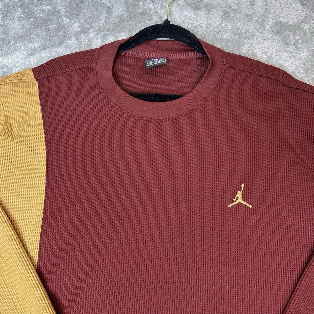 Air‎ JORDAN Colorblock Crewneck Long Sleeves VTG 90s Basketball NBA Men's Sz 2XL
